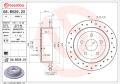 BREMBO Brzdový kotúč 08.B529.2X