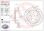 BREMBO Brzdový kotúč 08.B529.2X