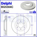 DELPHI Brzdový kotúč BG5304C