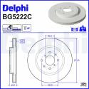 DELPHI Brzdový kotúč BG5222C