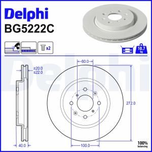 DELPHI Brzdový kotúč BG5222C
