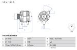 BOSCH Alternátor 0 986 085 080