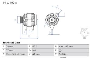 BOSCH Alternátor 0 986 085 080