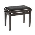 Melody adjustable piano bench Satin Rosewood Black Leather