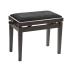 Melody adjustable piano bench Satin Rosewood Black Leather