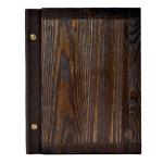 Drevený menu obal masív A4 - hnedý