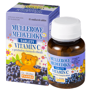 MÜLLEROVE MEDVEDÍKY Vitamín C čierne ríberle 45 tabliet