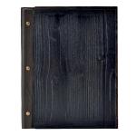 Drevený menu obal masív A4 - tmavohnedý