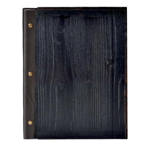 Drevený menu obal masív A4 - tmavohnedý