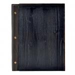 Drevený menu obal masív A5 - tmavohnedý