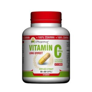 BIO Pharma vitamín C 500 mg long effect 60 + 60 kapsúl ZADARMO