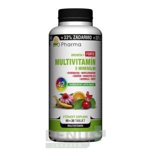 BIO Pharma multivitamín s minerálmi imunita + forte 90 + 30 tabliet ZADARMO