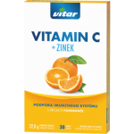 VITAR Vitamín C + zinok s príchuťou pomaranča 30 tabliet