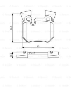 BOSCH Sada brzdových platničiek kotúčovej brzdy 0986494421