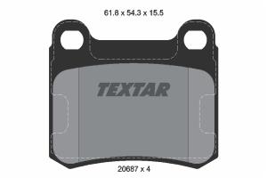 TEXTAR Sada brzdových platničiek kotúčovej brzdy 2068701