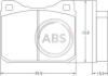 A.B.S. Sada brzdových platničiek kotúčovej brzdy 36104