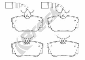 BRECK Sada brzdových platničiek kotúčovej brzdy 232240070210