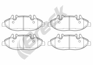 BRECK Sada brzdových platničiek kotúčovej brzdy 240070070300