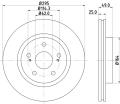 HELLA PAGID Brzdový kotúč 8DD355113621