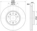 HELLA PAGID Brzdový kotúč 8DD355113661