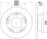 HELLA PAGID Brzdový kotúč 8DD355113811