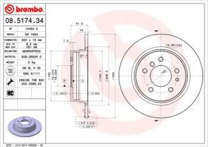 BREMBO Brzdový kotúč 08517434
