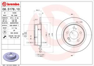 BREMBO Brzdový kotúč 08517810