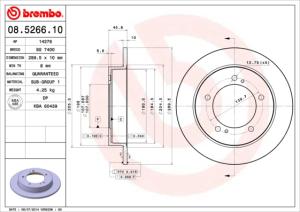 BREMBO Brzdový kotúč 08526610