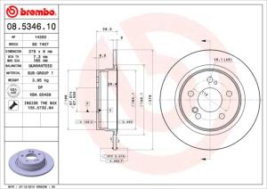 BREMBO Brzdový kotúč 08534610