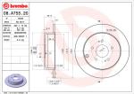 BREMBO Brzdový kotúč 08A75520