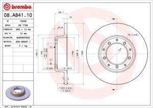 BREMBO Brzdový kotúč 08A84110