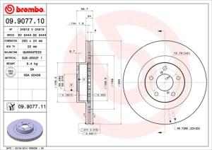 BREMBO Brzdový kotúč 09907711