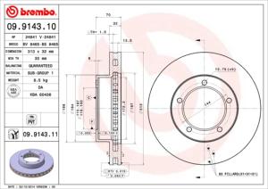 BREMBO Brzdový kotúč 09914311