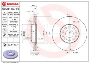 BREMBO Brzdový kotúč 09914511