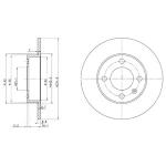 DELPHI Brzdový kotúč BG3505