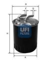 UFI Palivový filter 2407700