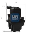 UFI Palivový filter 2408800