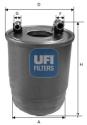 UFI Palivový filter 2411200