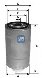 UFI Palivový filter 2435100