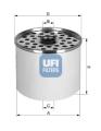 UFI Palivový filter 2436000