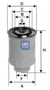 UFI Palivový filter 2436600