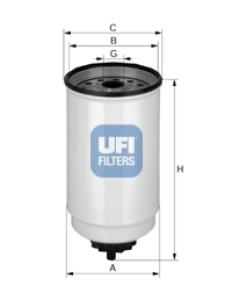 UFI Palivový filter 2437100