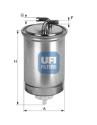 UFI Palivový filter 2438200