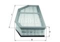 MAHLE ORIGINAL Vzduchový filter LX2067