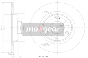 MAXGEAR Brzdový kotúč 190697