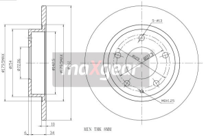 MAXGEAR Brzdový kotúč 190717
