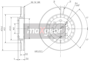 MAXGEAR Brzdový kotúč 190741