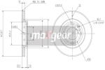 MAXGEAR Brzdový kotúč 190763