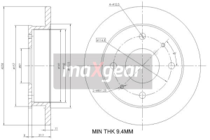 MAXGEAR Brzdový kotúč 190932