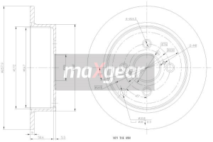 MAXGEAR Brzdový kotúč 190962